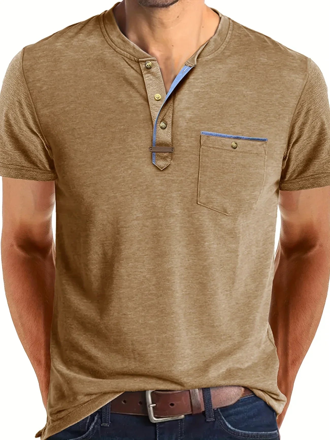 La Baule | T-shirt col rond élégant avec poche