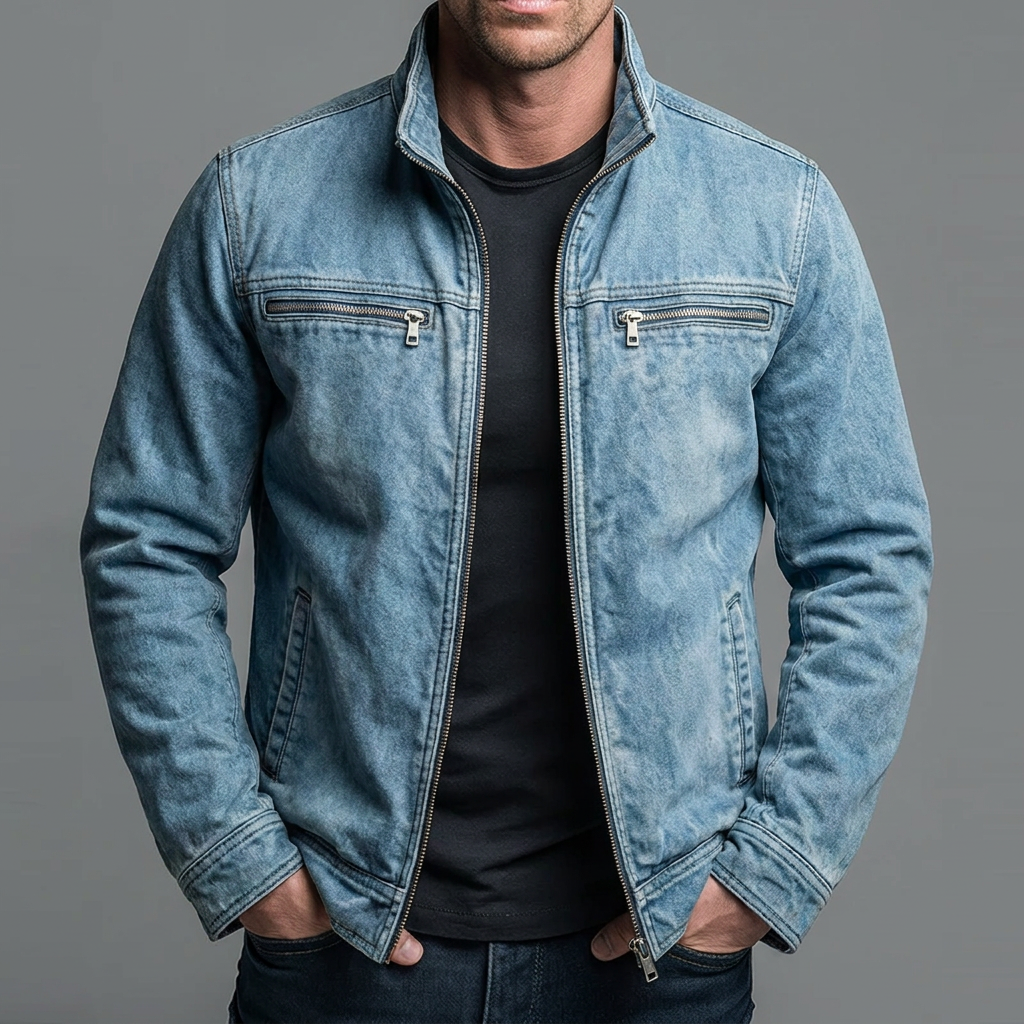 La Baule | Veste vintage en coton avec fermeture zippée