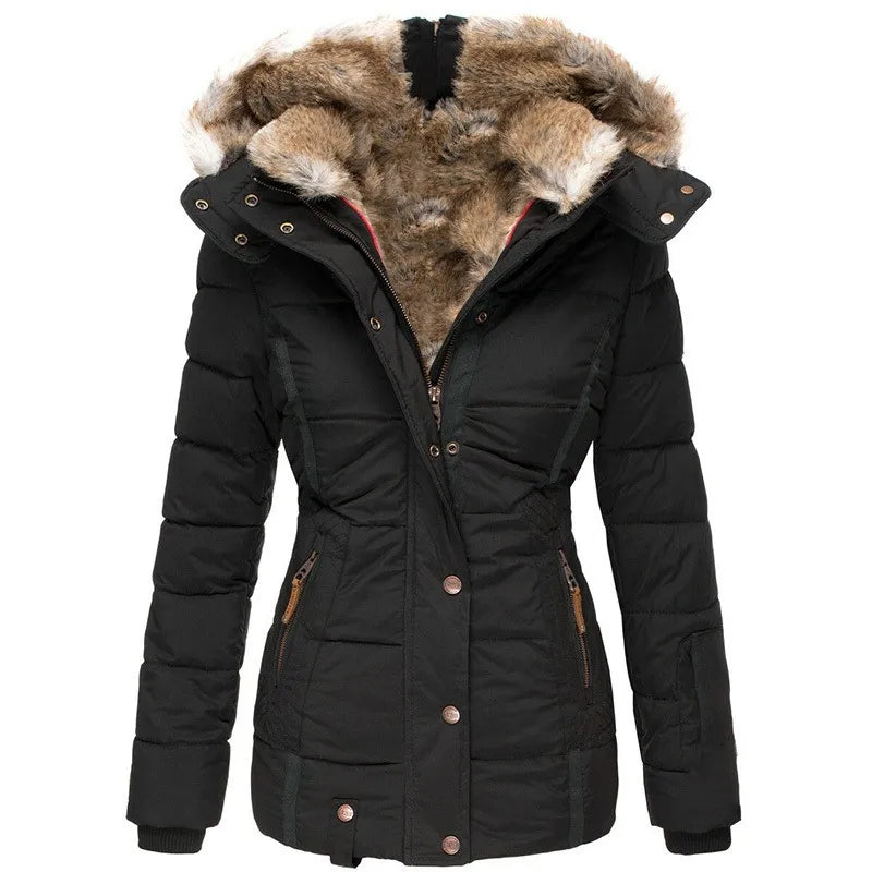 La Baule | Manteau d'hiver chaud avec doublure en fourrure